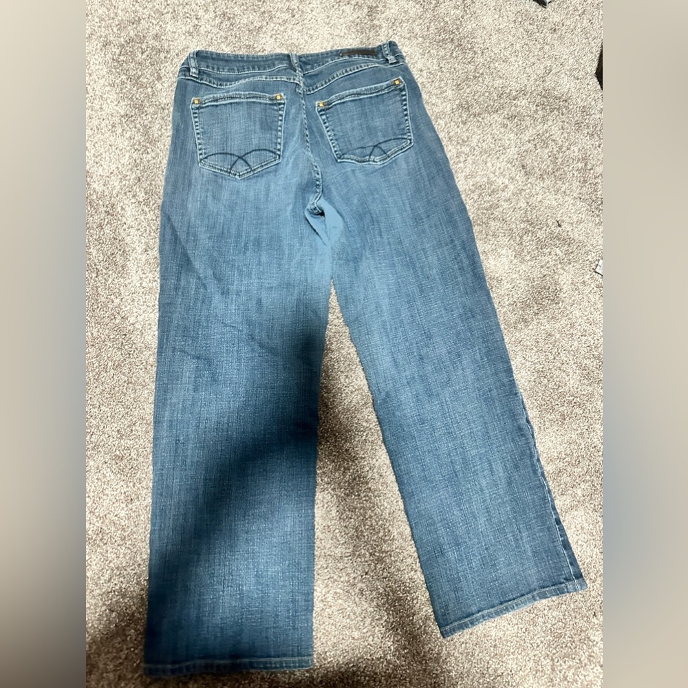 size 12 stretch, straight leg jeans
